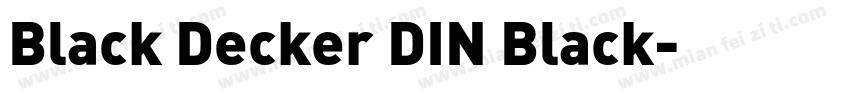 Black Decker DIN Black字体转换